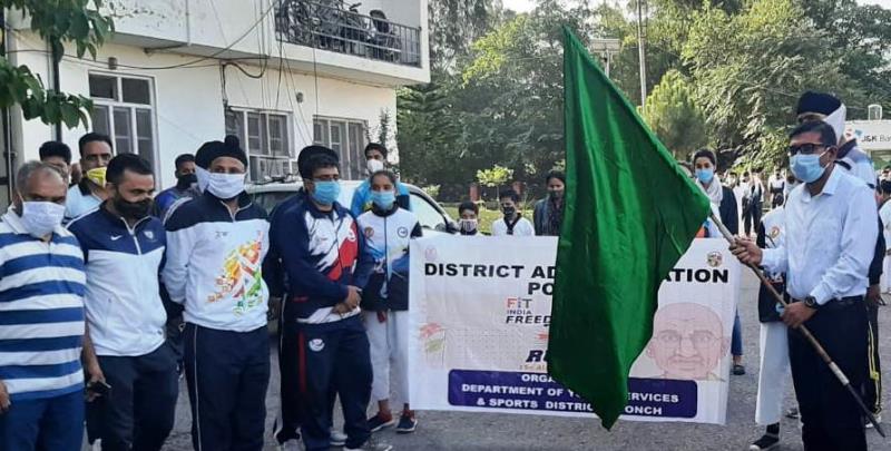 ##  J&K: Poonch District Development Commissioner flags off ‘Fit India Freedom Run’ ##