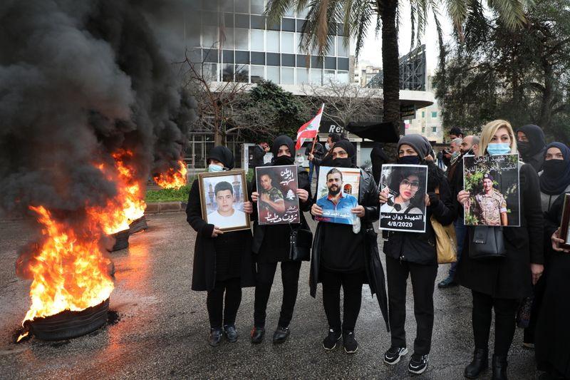 Beirut blast victims’ families protest after lead investigator removed from role