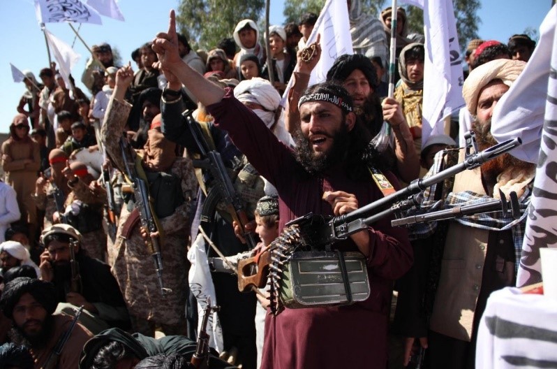 Taliban announces victory as US troops backed