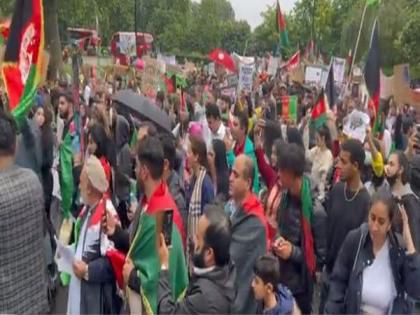 People protest against Taliban in London