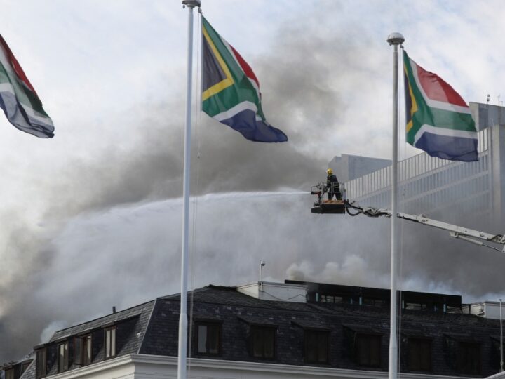 South Africa parliament fire suspect charged with ‘terrorism’