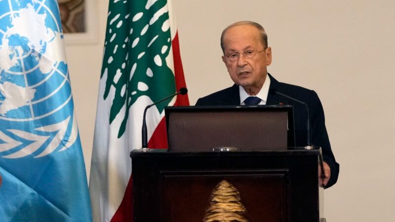 Lebanon’s president calls for an end to government paralysis