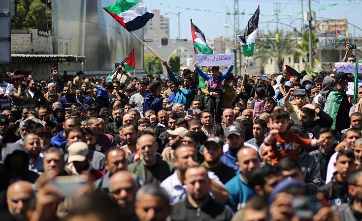 Gaza protests against Israeli raids at Al-Aqsa Mosque