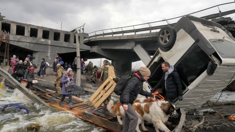 Ukraine war in pictures: Civilians flee as Russia shells evacuation routes