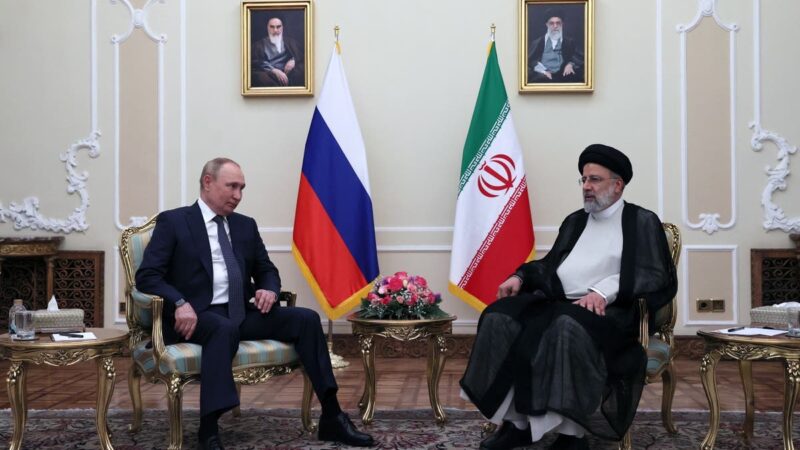 Russia’s Vladimir Putin arrives in Tehran for meetings with Iran and Turkey