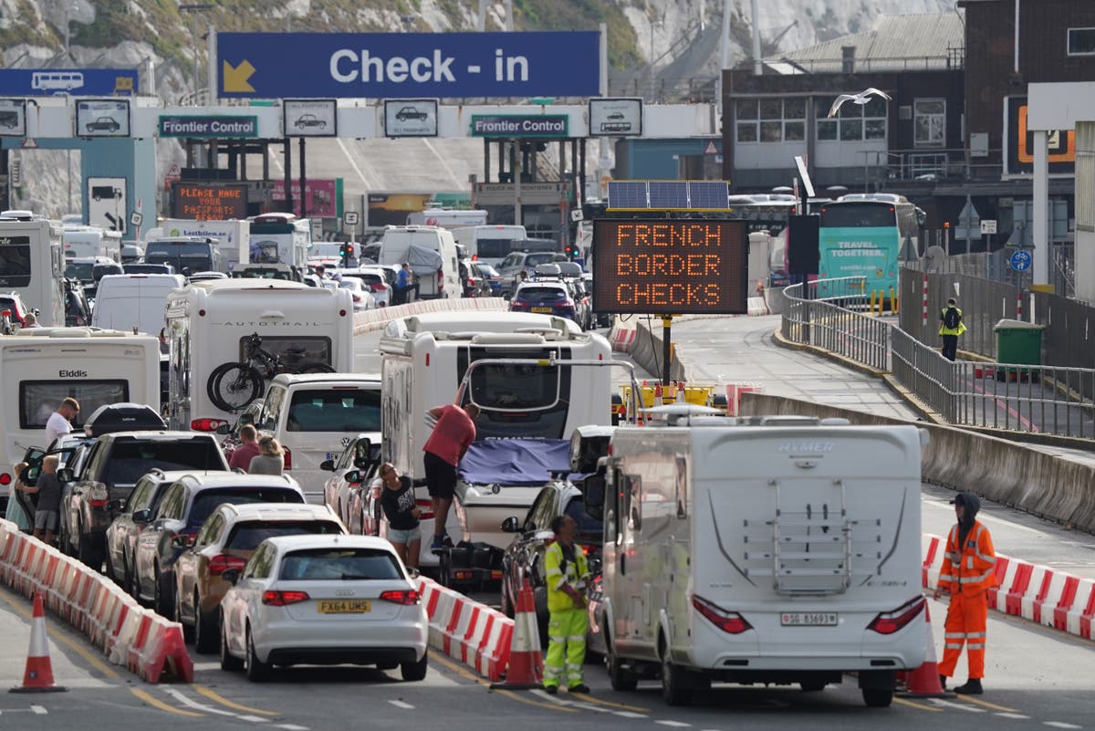 Two-hour queues at Dover ahead of ‘extremely busy’ weekend