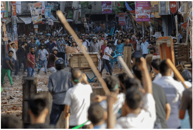 Bangladesh closes schools and institutions following six deaths amid demonstrations.