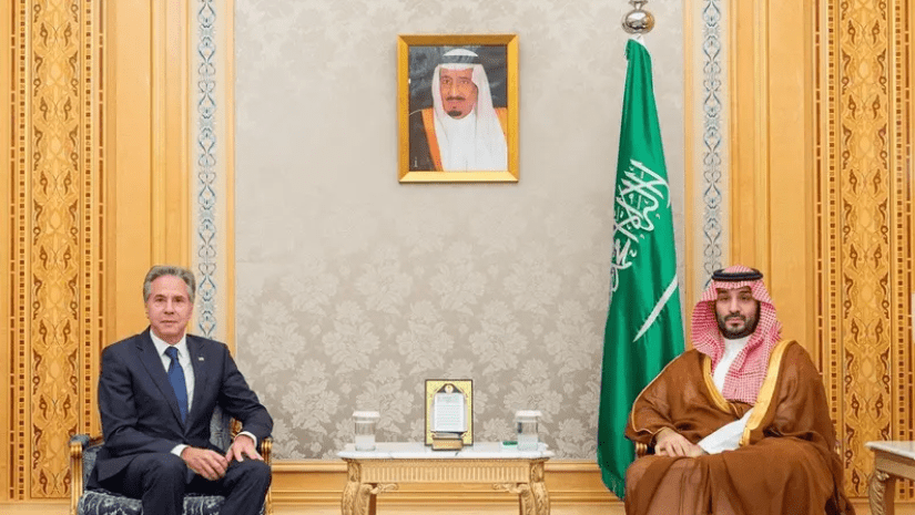 MBS and US Secretary of State Blinken spoke about the situation in Gaza and Lebanon.