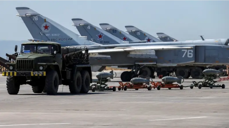 The Russian military claims to be bombing Syrian anti-government troops.