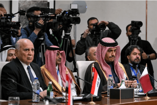 Eight Arab nations promise to back Syria’s “peaceful transition process.”